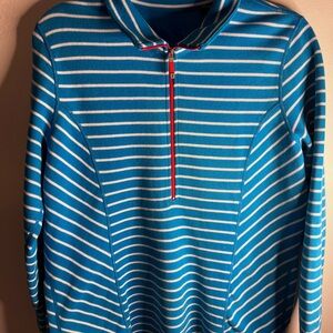 Tommy Bahama Blue and White Striped Performance Jacket